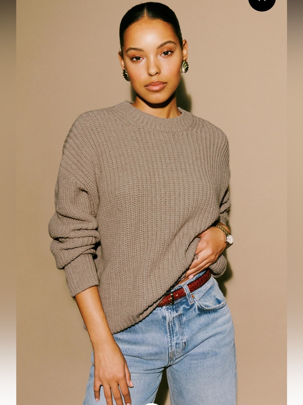 Reformation Cotton Cashmere Knit Sweater - Picture 2 of 3